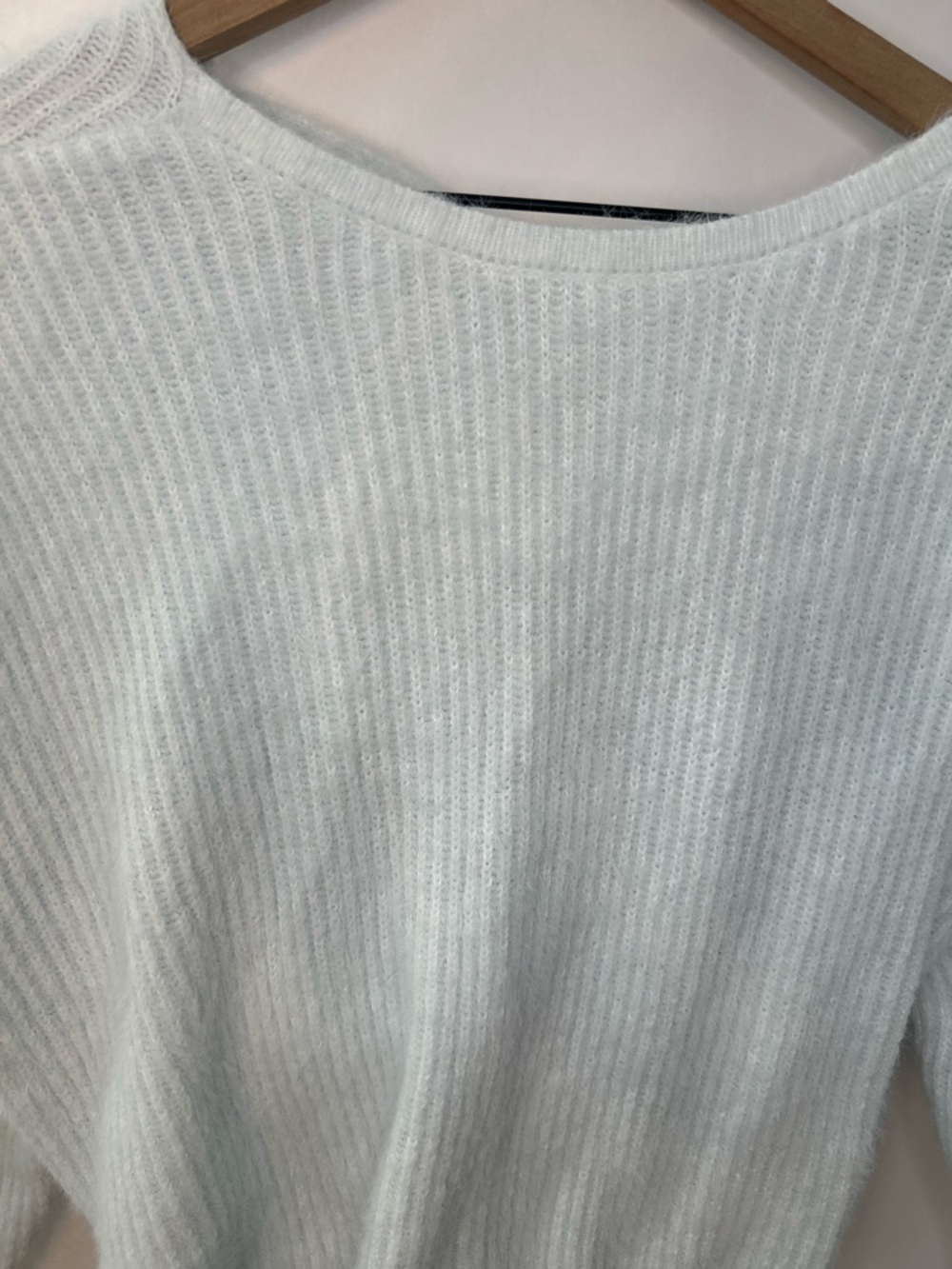 Altar'd State Women’s Icy Blue Amiah Twist Back Sweater, Size Small - Picture 6 of 13